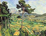 Paul Cezanne Canvas Paintings - Mount Sainte-Victoire Seen from Bellevue